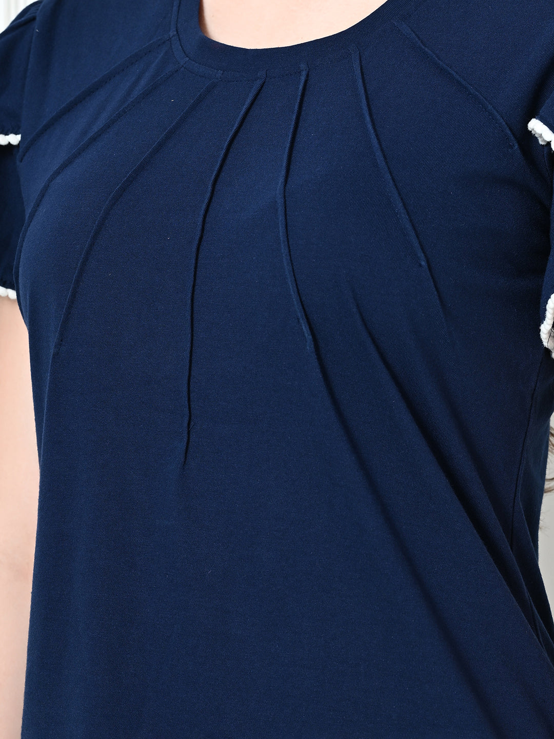 Women's Blue Half Sleeve T-Shirt & Shorts Co-ord Set