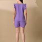 Women's Lavender Sleeveless Co-ord Set