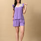 Women's Lavender Sleeveless Co-ord Set