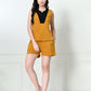 Women's Mustard Sleeveless Top & Shorts Co-ord Set