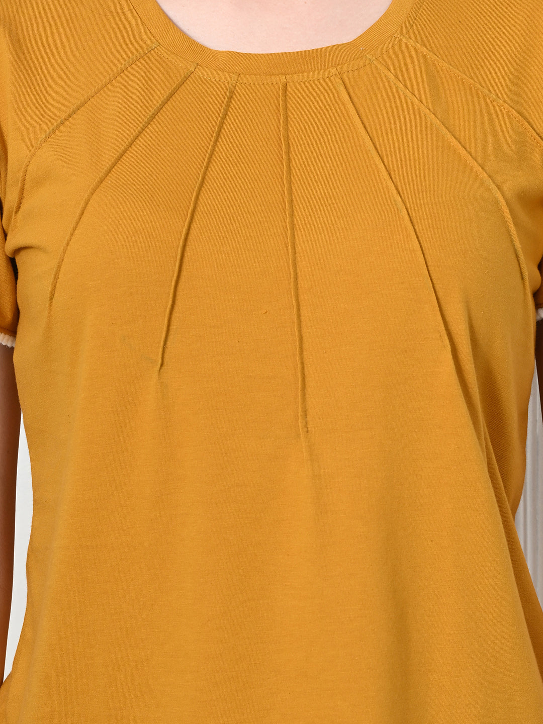 Women's Mustard Yellow Half Sleeve T-Shirt & Shorts Co-ord Set