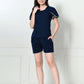 Women's Blue Half Sleeve T-Shirt & Shorts Co-ord Set