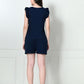 Women's Navy Blue Sleeveless Co-ord Set