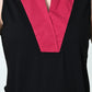 Women's Black & Red V-Neck Top & Shorts Co-ord Set