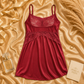 Maroon Satin Lycra Babydoll Set — Style II