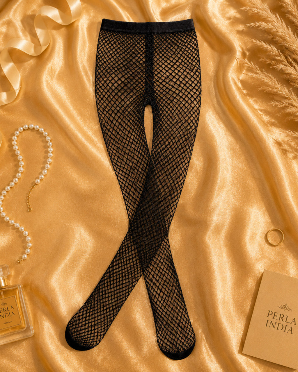 Black Fishnet Stockings — Fine Mesh