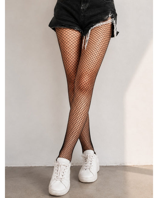 Black Fishnet Stockings — Fine Mesh