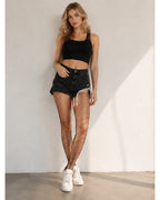 Black Fishnet Stockings — Fine Mesh