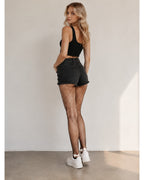 Black Fishnet Stockings — Fine Mesh