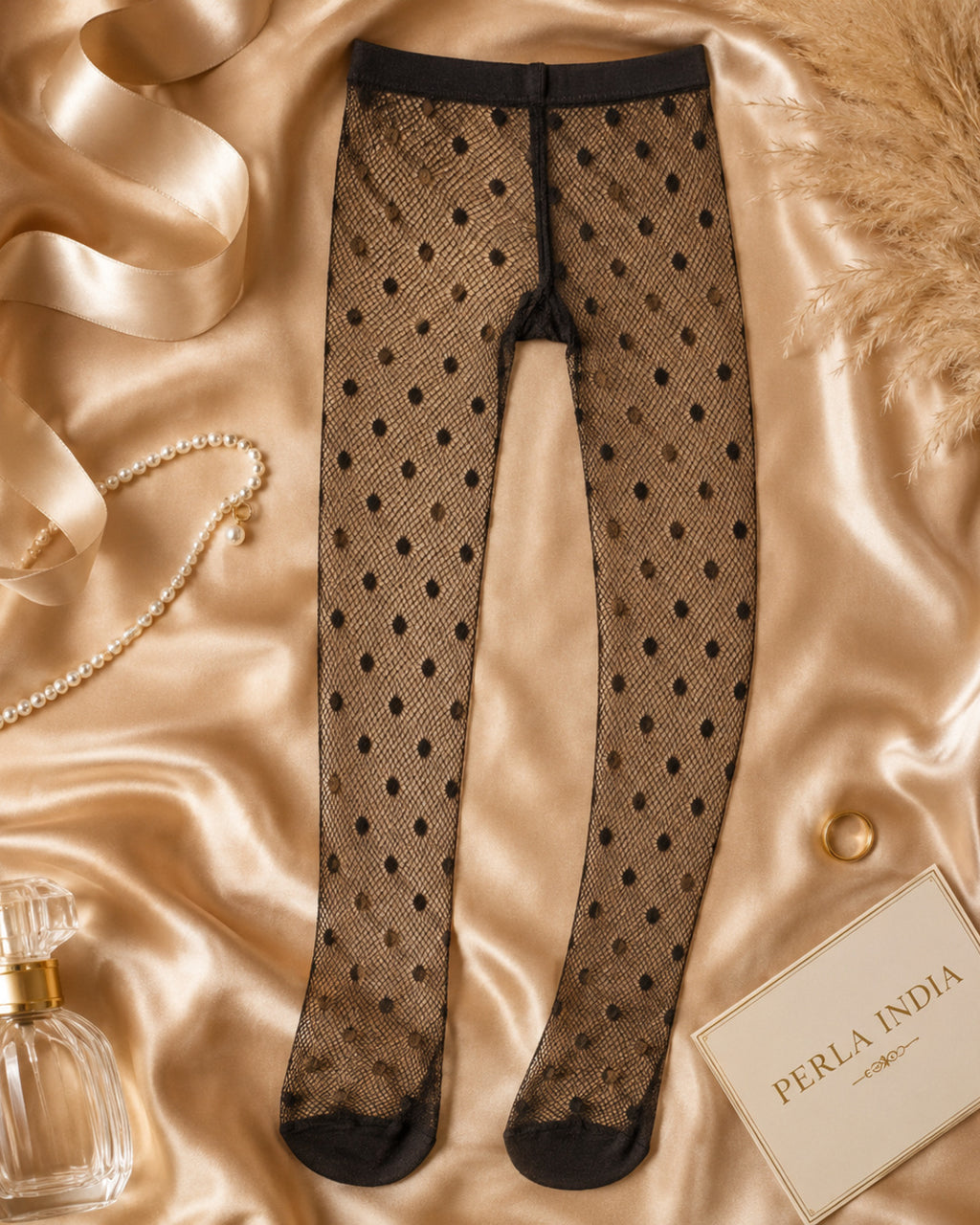 Black Fishnet Stockings — Wide Mesh