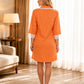Women’s Orange Contrast Lace-Trim Sleep Shirt